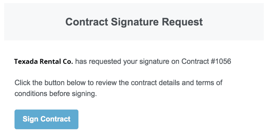 Contract Signature Request Texada