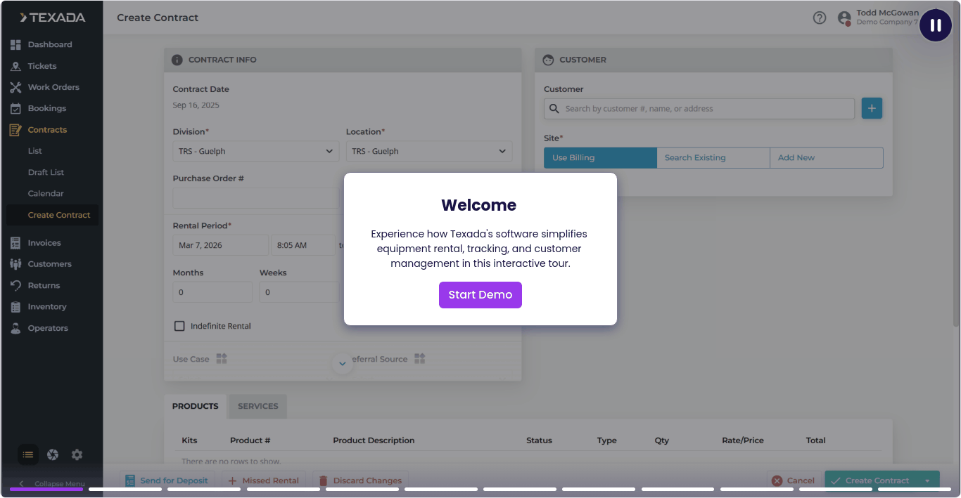 Watch the Contract Creation Demo