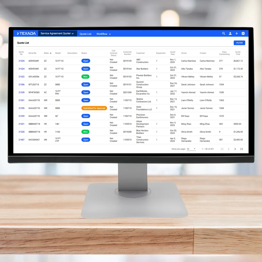 Equipment Dealership Software for Heavy Machinery | Texada