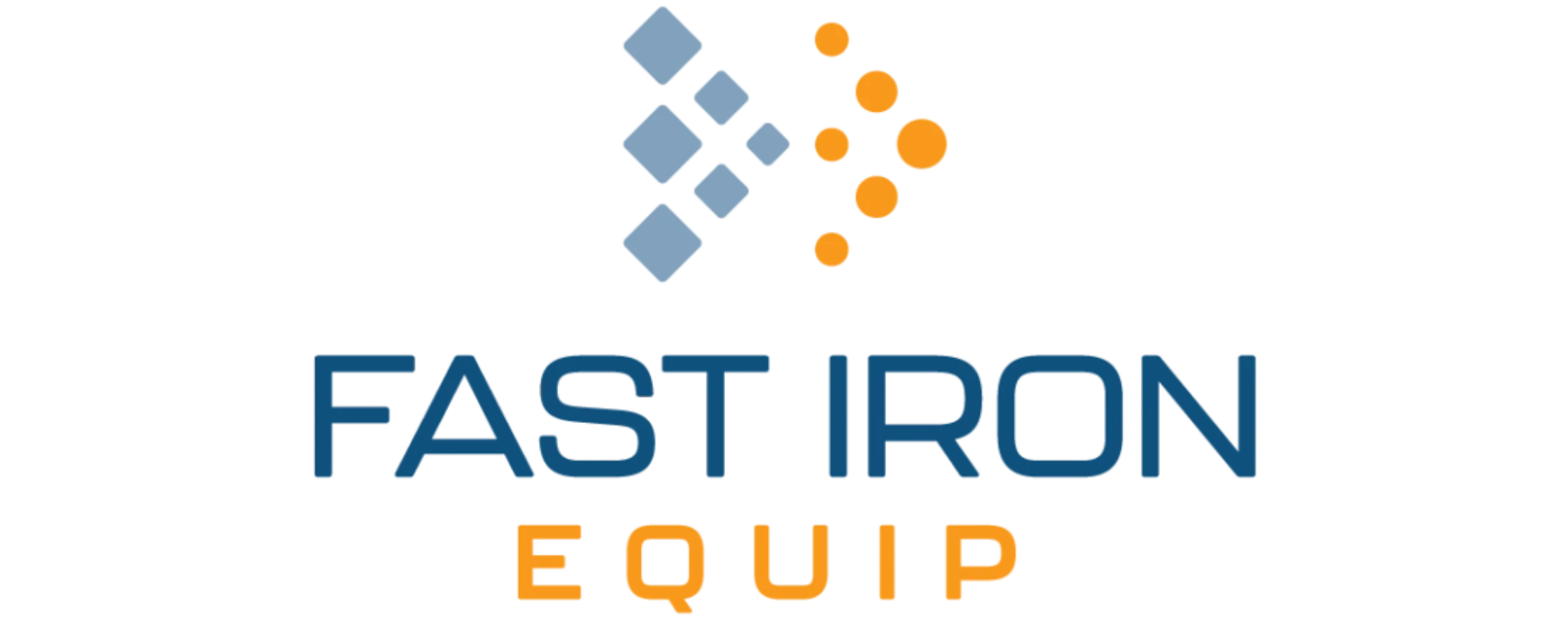 Partner Logos 2025 11 | Texada Software | Equipment Growth Platform Fastron Equip logo with blue diamond shapes forming an arrow and orange circles above, plus 'FASTRON' in dark blue and 'EQUIP' in orange below.